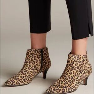 Clarks Leopard Print Ankle Booties